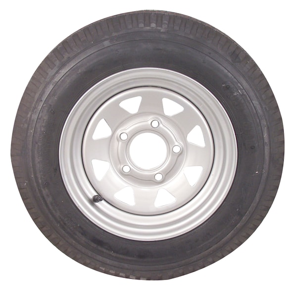 Americana Tire And Wheel Americana Tire & Wheel 30818 Economy Bias Tire & Wheel 5.30 x 12 C/5-Hole-Painted Silver Spoke Rim 30818 - main